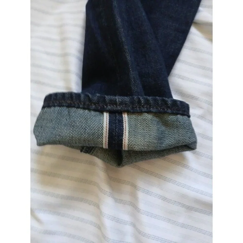 J Crew Selvedge Denim Blue Jeans Slim‎ Fit Straight Mens 30x30 Dark Wash AK904